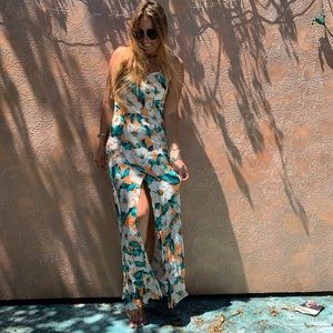 Floral maxi with slit up the front